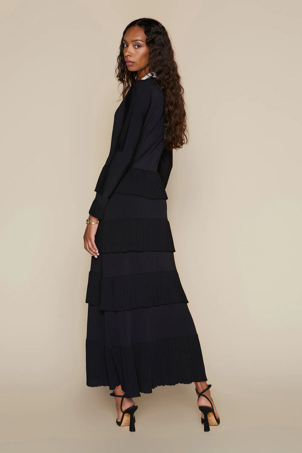 Lena Dress in Black / White