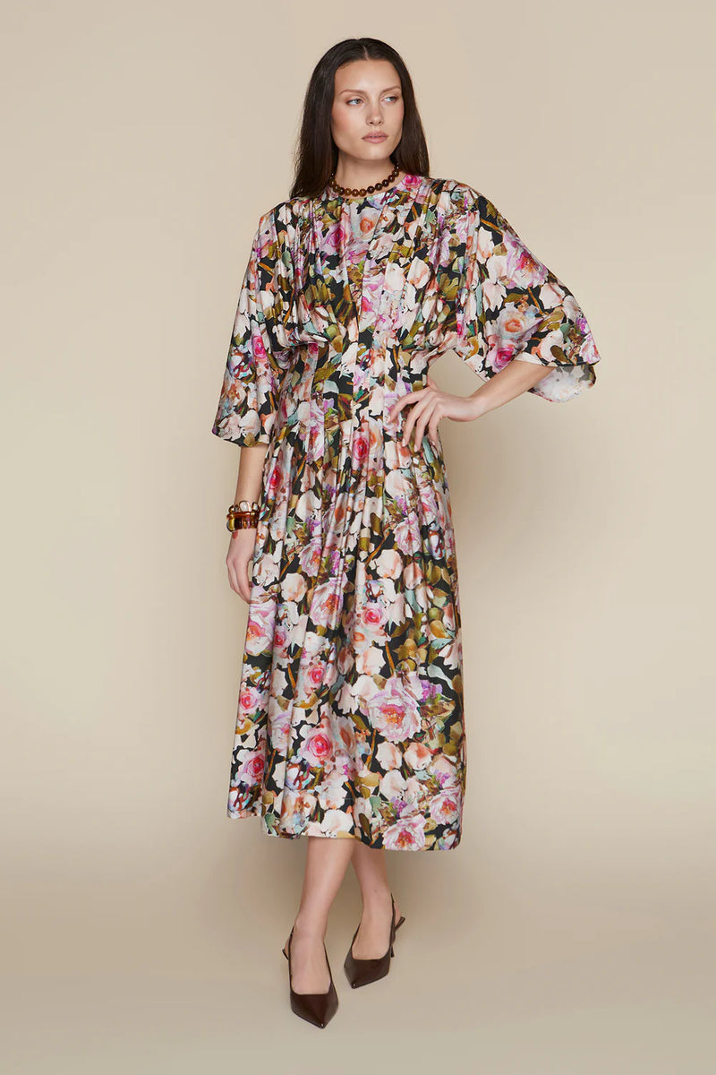 Havana Dress in Watercolor Rose