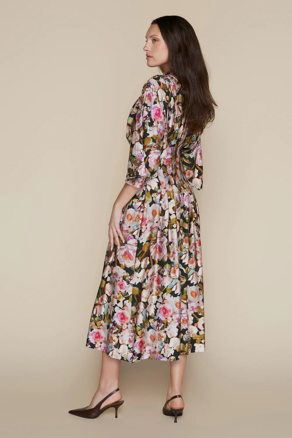 Havana Dress in Watercolor Rose