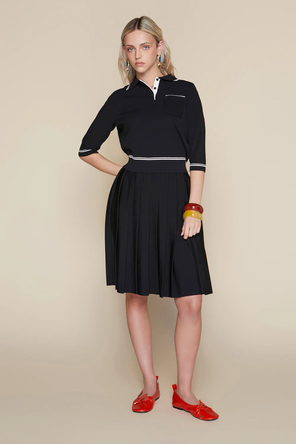 Menton Polo in Black