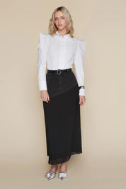 Mersey Skirt in Black Denim