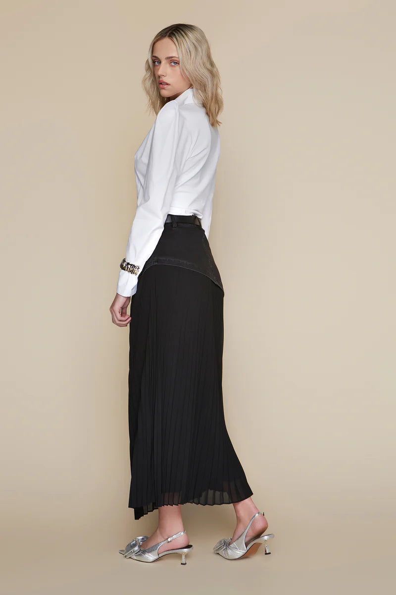 Mersey Skirt in Black Denim