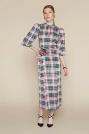 Boyne Dress in Spring Plaid