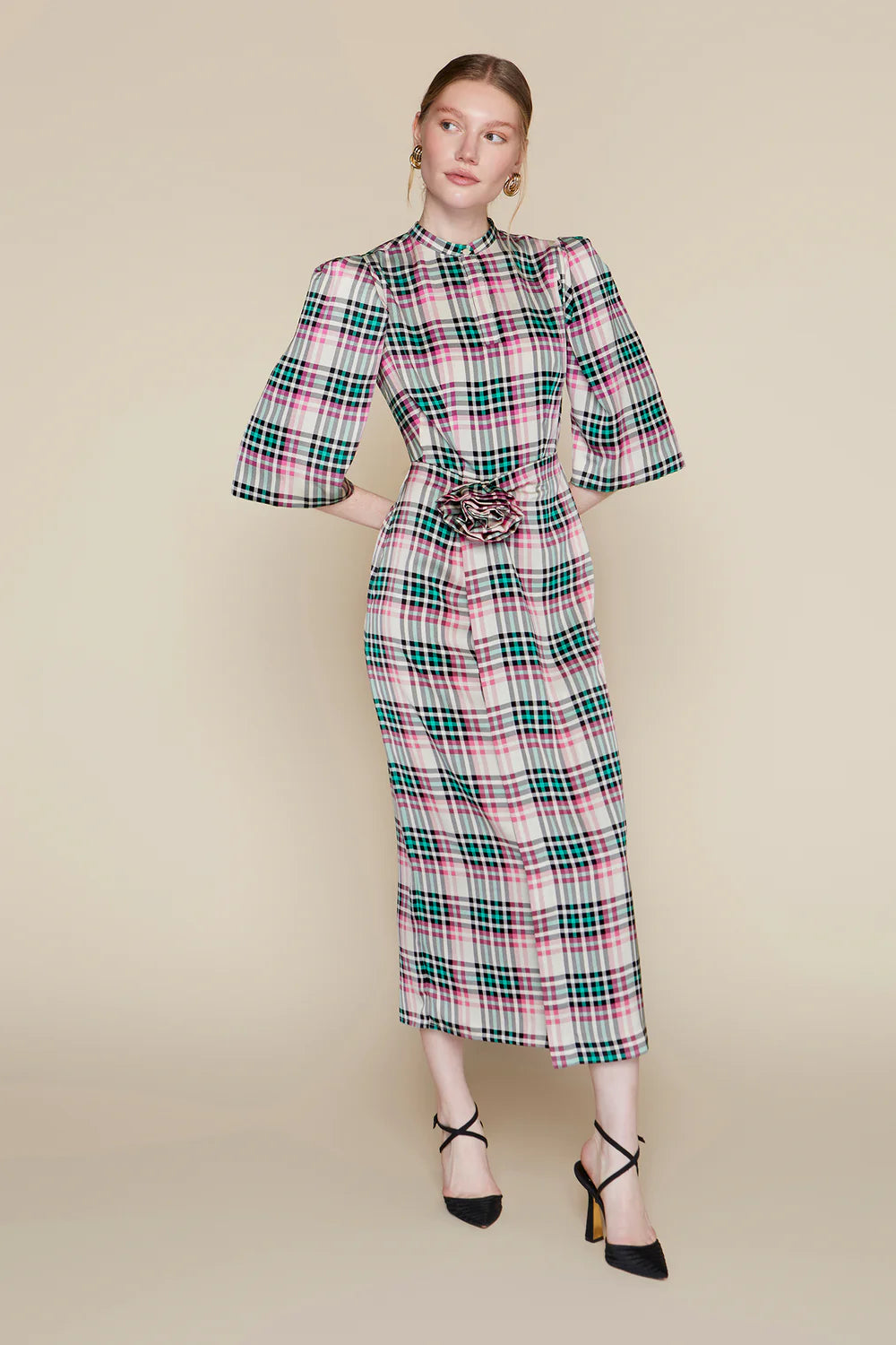 Boyne Dress in Spring Plaid