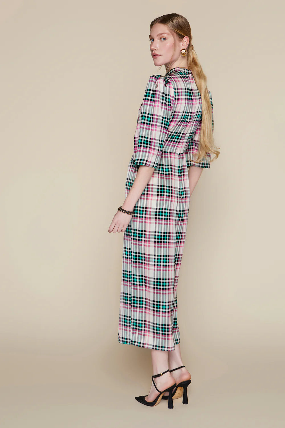 Boyne Dress in Spring Plaid