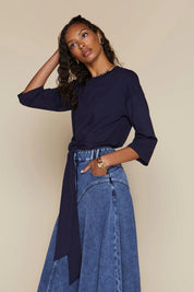 Whitby Tee in Navy