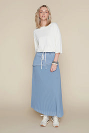 Mersey Skirt in Stone Wash Denim