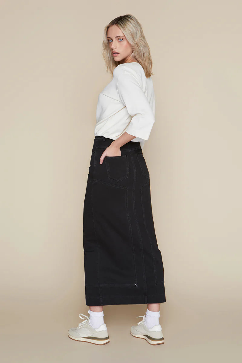 Kama Skirt in Black Denim
