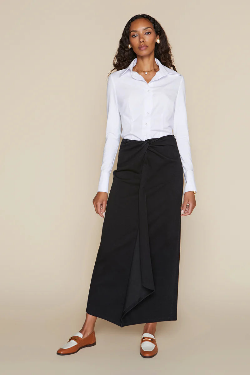 Vendome Skirt in Black Denim