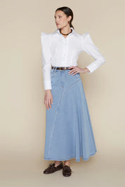 Alila Skirt in Stone Wash Denim