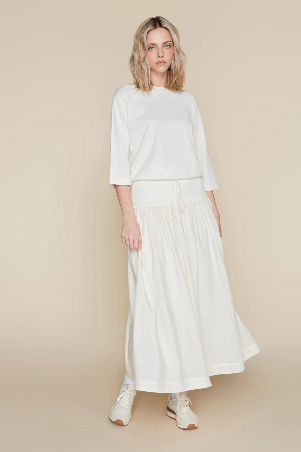 Maxi Volta Skirt in Coconut