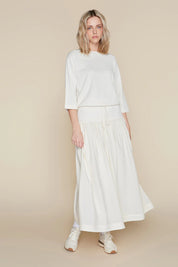 Maxi Volta Skirt in Coconut