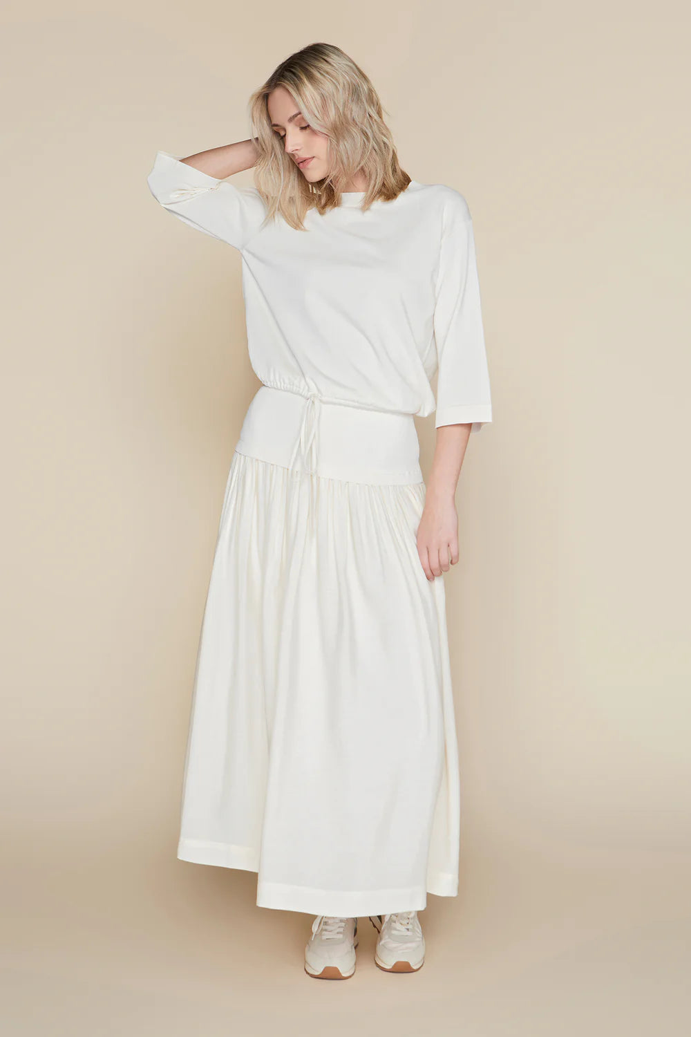 Maxi Volta Skirt in Coconut
