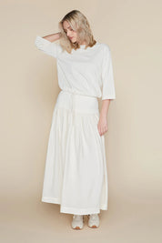 Maxi Volta Skirt in Coconut