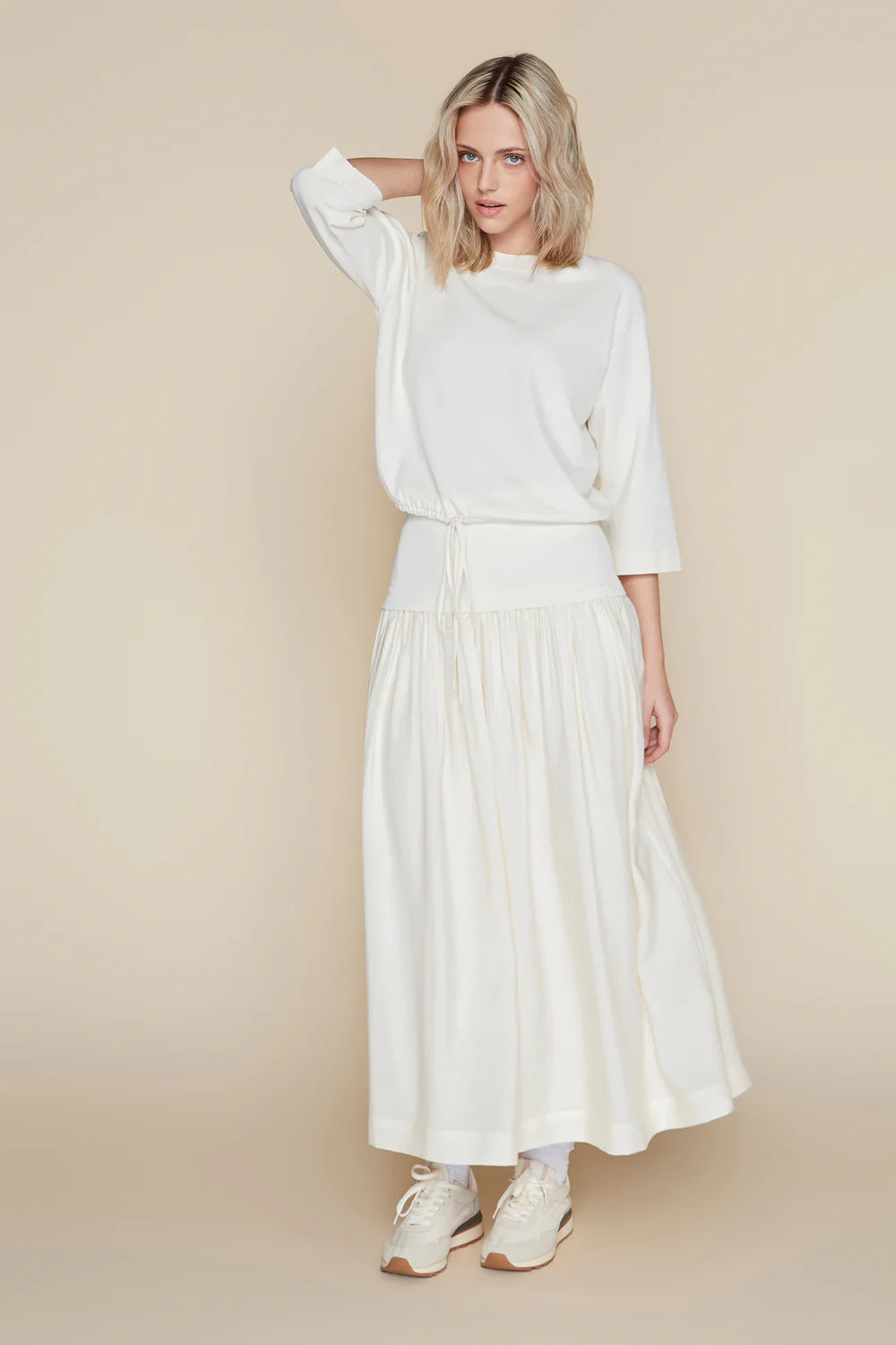 Maxi Volta Skirt in Coconut