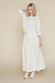 Maxi Volta Skirt in Coconut