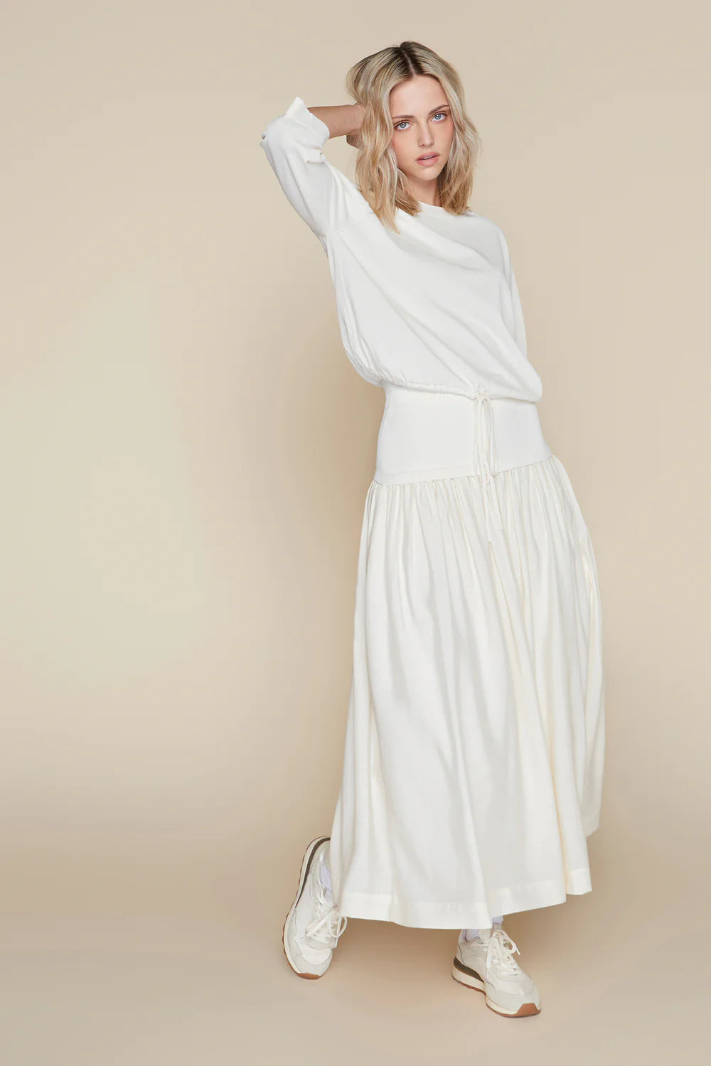 Maxi Volta Skirt in Coconut