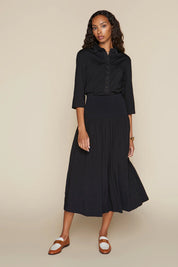 Maxi Volta Skirt in Black