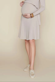 Amethyst Maternity Skirt in Bone