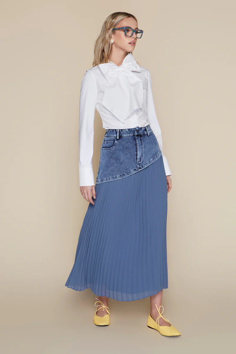 Mersey Skirt in Dark Wash Denim