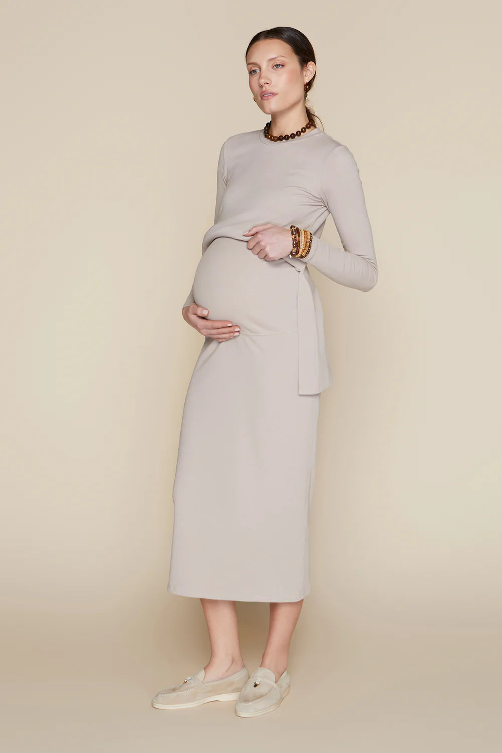 Sapphire Maternity Skirt in Bone