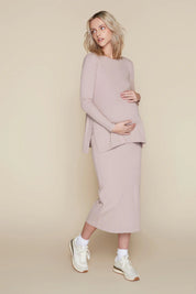 Sapphire Maternity Skirt in Blush