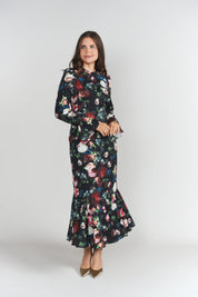 Aliza Dress- Exotic Winter Floral