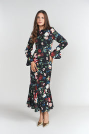 Aliza Dress- Exotic Winter Floral