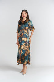 Becca Dress- Abstract Navy