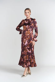 Aliza Dress- Maroons