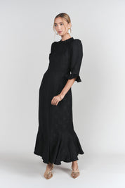 Shiri Dress- Black Jacquard