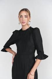 Shiri Dress- Black Jacquard