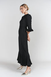 Shiri Dress- Black Jacquard