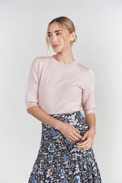 3-4 Sleeve Sweater- Pink