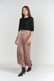 Naomie Slip Skirt Maxi- Mocha