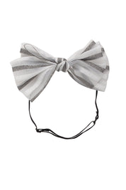 Ava Stripe Wrap - Organza - Black/White