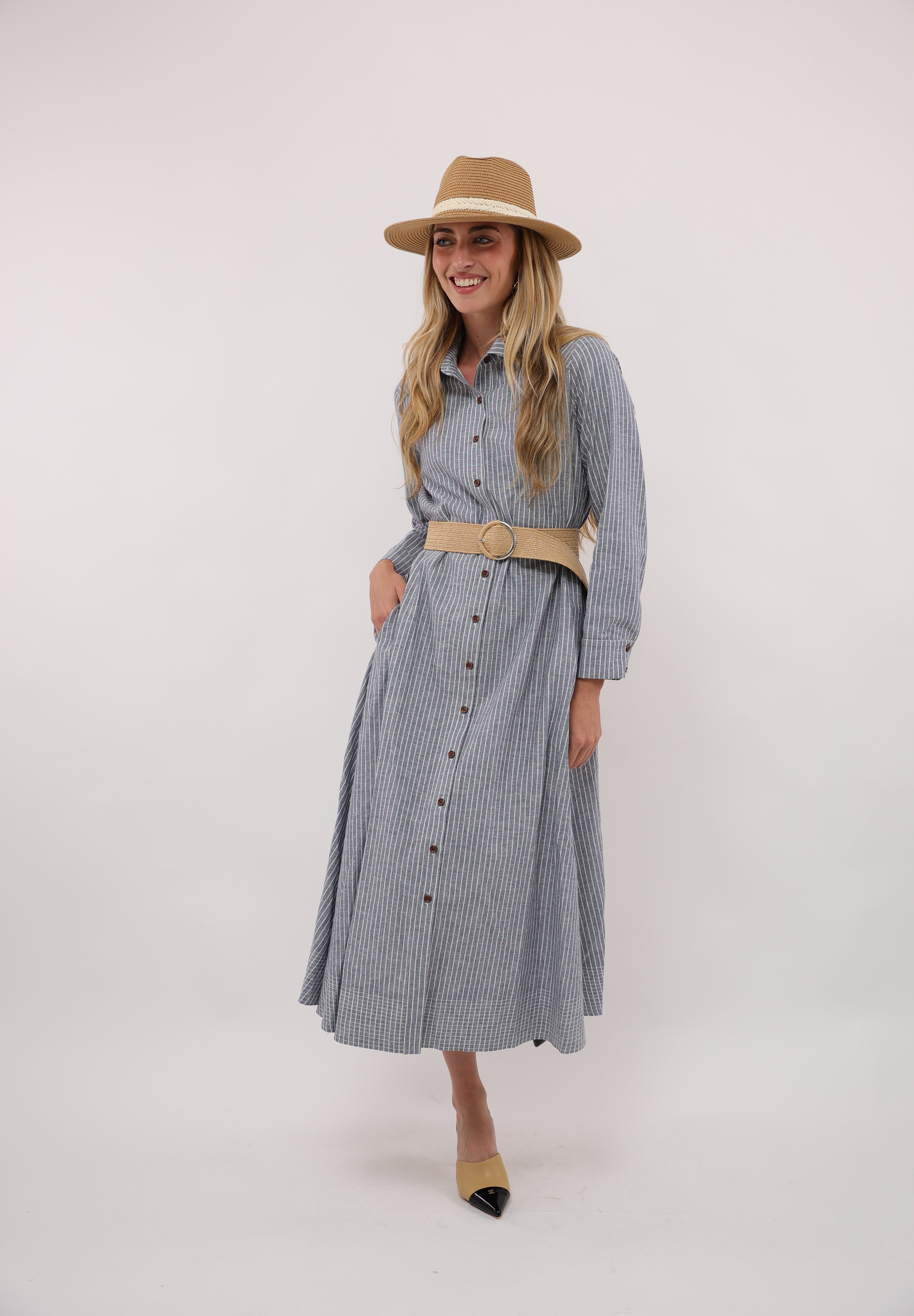 KLJ Pinstripe Dress