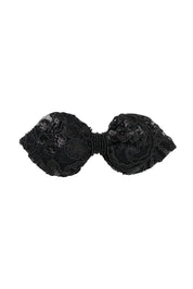 Ballroom Tapered Clip/Bowtie - Black Brocade