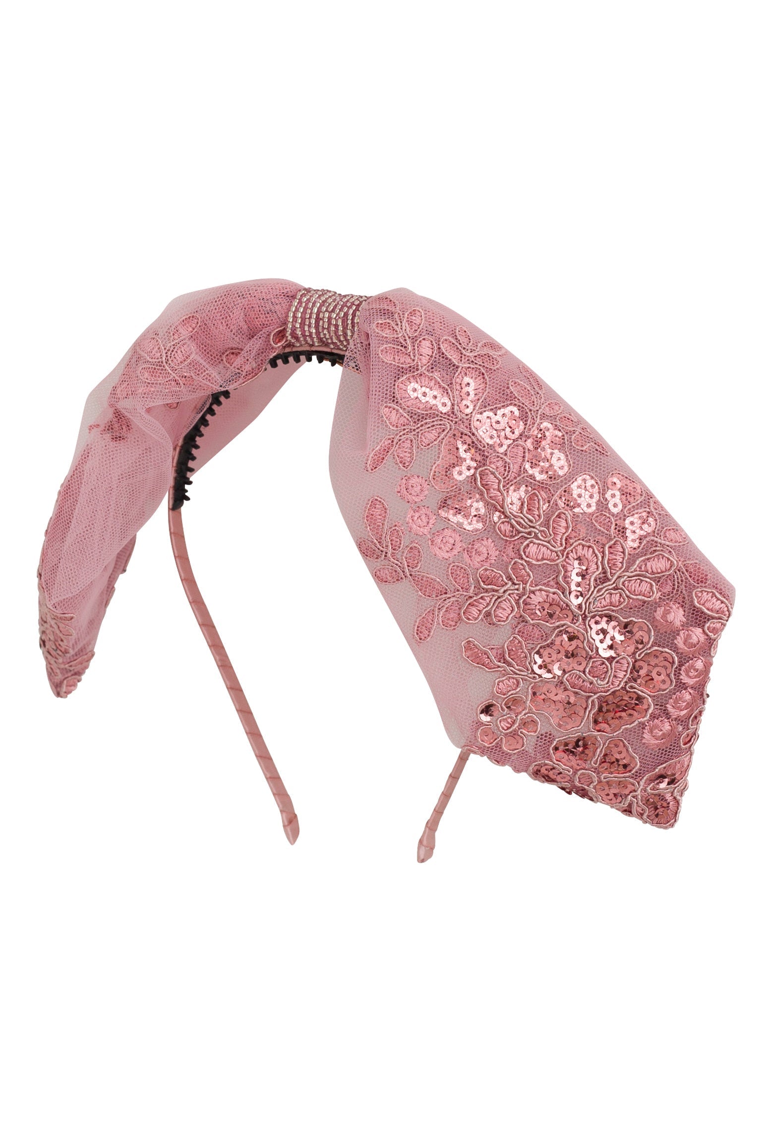 Ballroom Tapered Headband - Rose Brocade