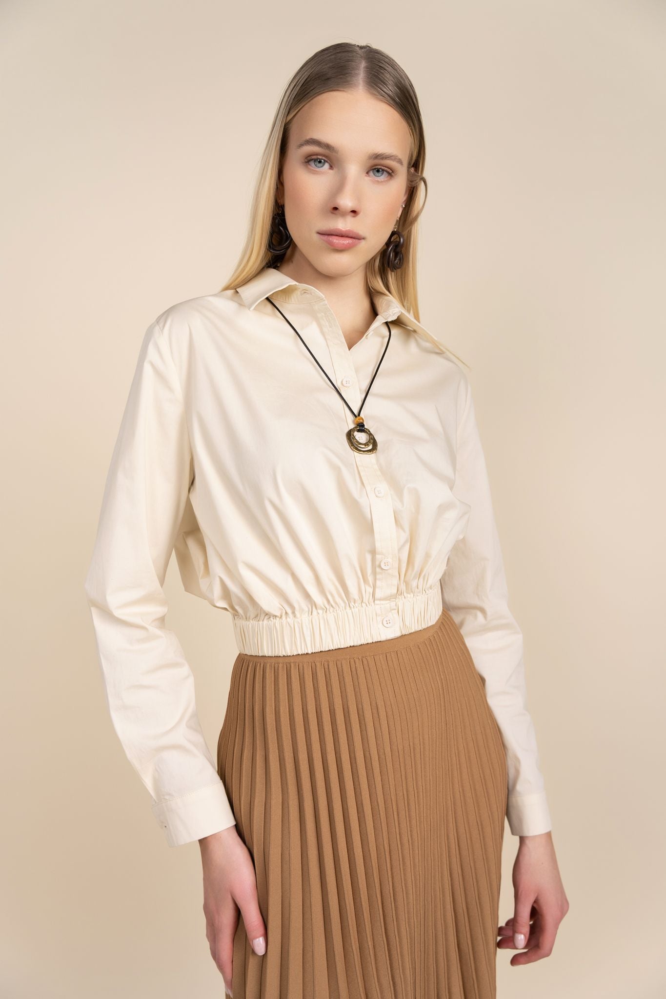 Logan Blouse in Cream