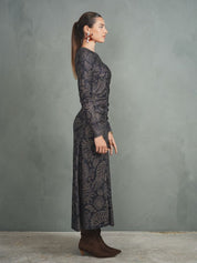 Front Zipper Ruched Dress