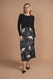 Bliss Combo Slip Dress Bird Print