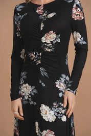 Bliss Ruched Jersey Dress Floral