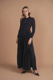 Bliss Polo Pleated Combo Navy
