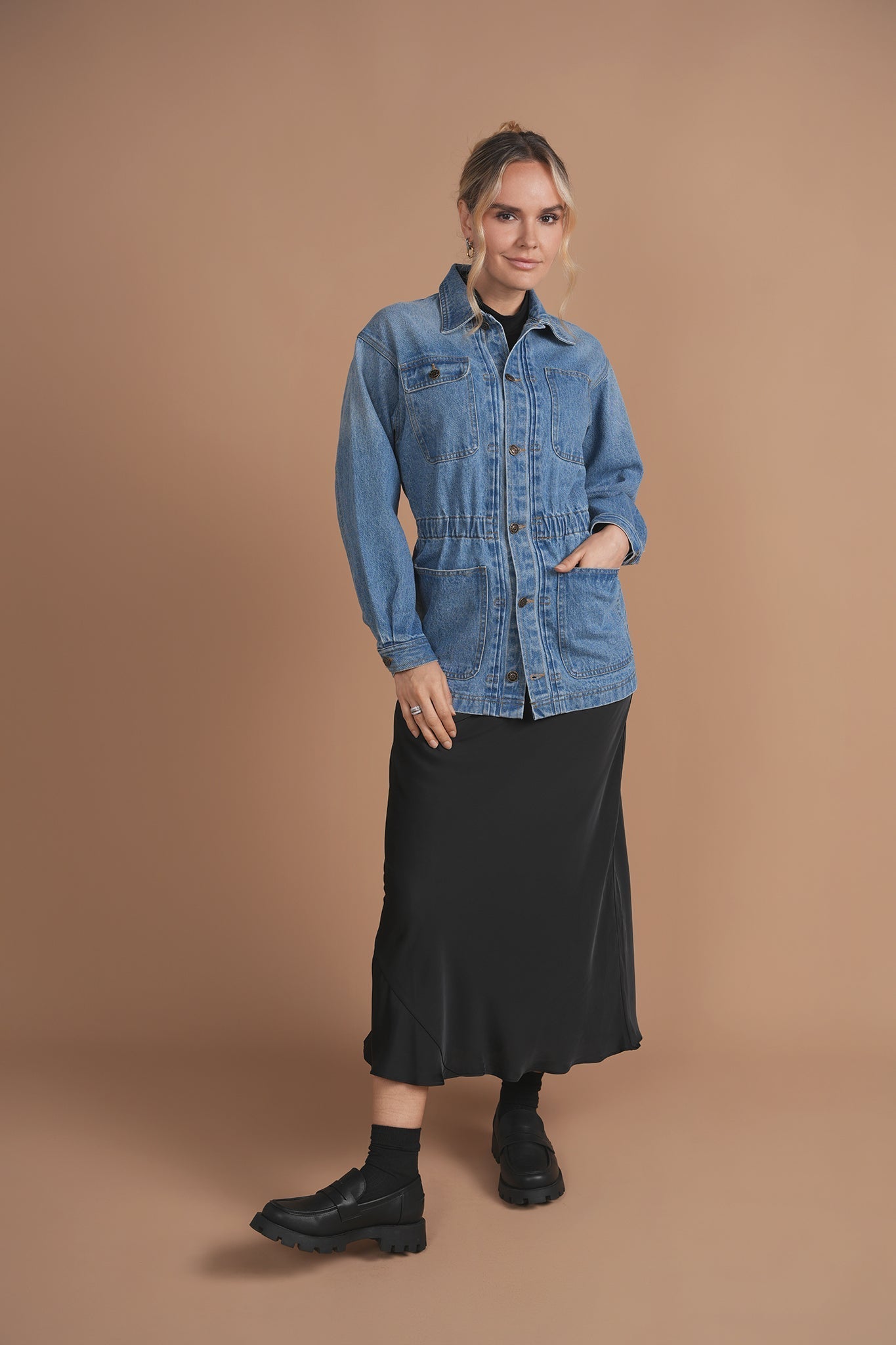 Bliss Waisted Denim Jacket