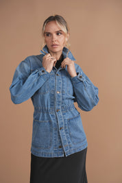Bliss Waisted Denim Jacket