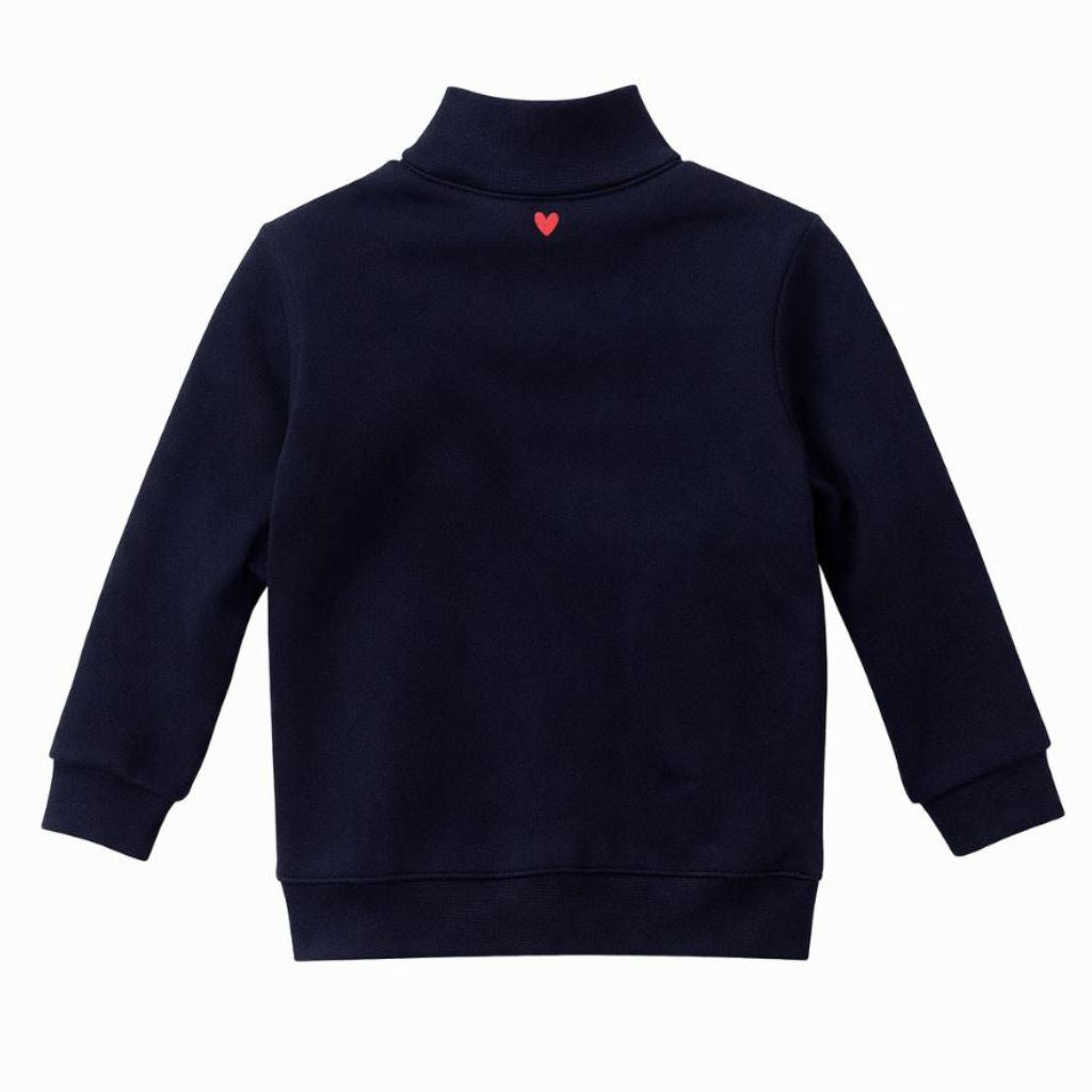 Printed Heart Turtleneck