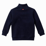 Printed Heart Turtleneck