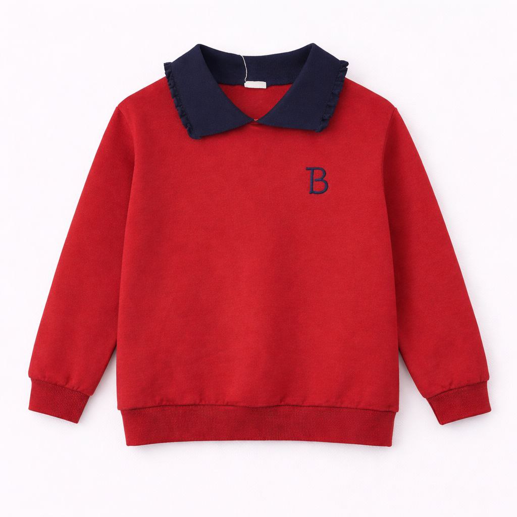 Sailor Collar Sweatshirt - Girls