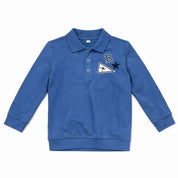 Crochet Denim Polo